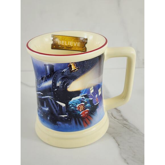 Christmas The Polar Express Coffee Mug Tea Cup 16oz Warner Bros 4 1/4" 3D x3 - Picture 4 of 16